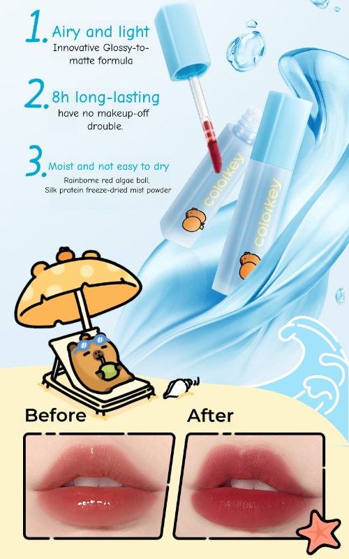 Colorkey X Orange Capybara Water Lipstick Gift Set