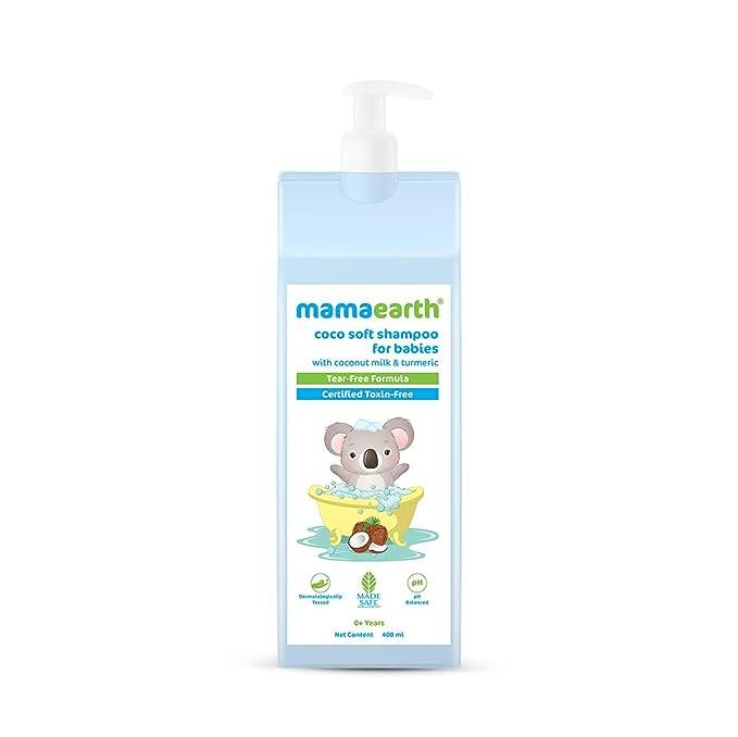 Mamaearth Coco Soft Shampoo with Coconut Milk & Turmeric, for babies, for Gentle Cleansing - 400 ml