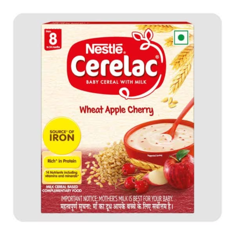 Cerelac Baby Cereal with Milk , Wheat Apple Cherry 300g