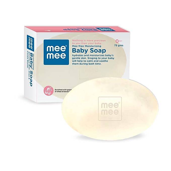 Mee Mee Moisturizing Baby Soap - Gentle Bath Bar with Chamomile & Olive 75g