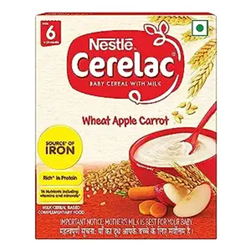 CERELAC Baby Cereal with Milk , Wheat Apple Carrot 300g