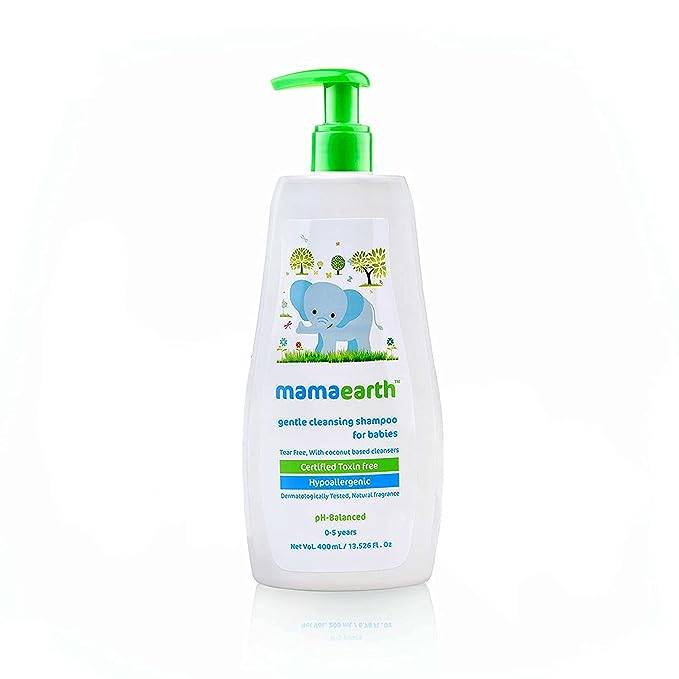 Mamaearth Gentle Cleansing Natural Baby Shampoo, 400ml (White)