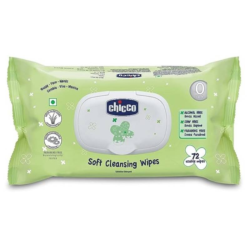 Chicco Baby Moments Soft Cleansing Baby Wipes (72 Sheets)