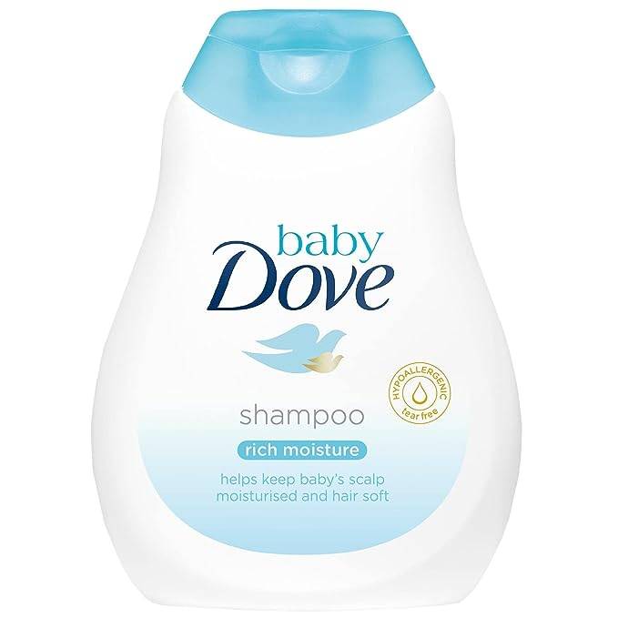 Baby Dove Rich Moisture Baby Shampoo 400 ml, Mild No Tears Shampoo - Hypoallergenic, No Sulphates, No Parabens