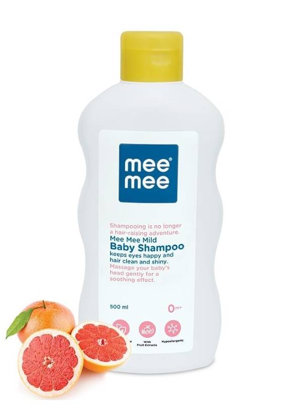 Mee Mee Mild Baby Shampoo with Fruit Extracts, White, 500ml