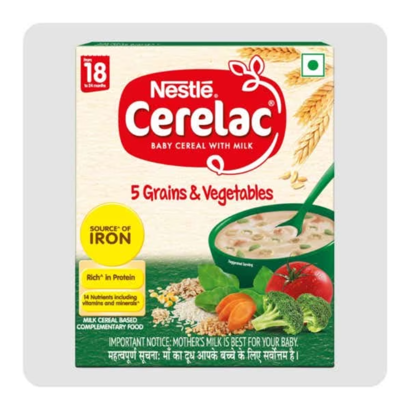 CERELAC Baby Cereal with Milk , 5 Grains & Vegetables 300g