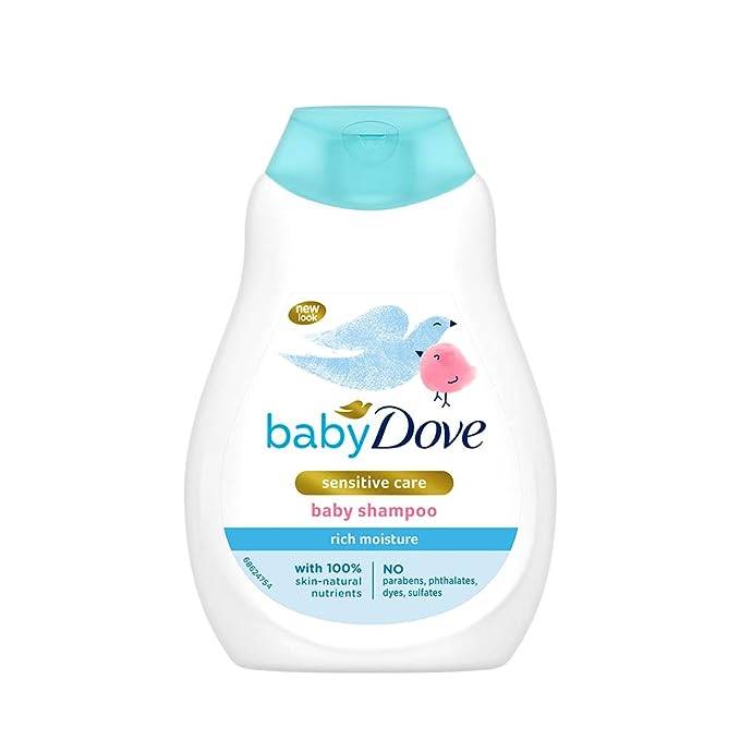 Baby Dove Rich Moisture Hair to Toe Baby Wash 400 ml, No Tears Body Wash for Baby's Soft Skin - Hypoallergenic, No Sulphates, No Parabens