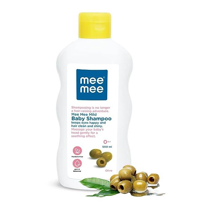 Mee Mee Mild Baby Shampoo - No Tears Formula, Gentle Hair Care with Olive Extracts 500 ml