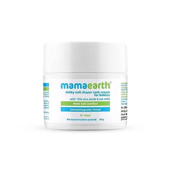 Mamaearth Milky Soft Diaper Rash Cream for Babies – 50g, White