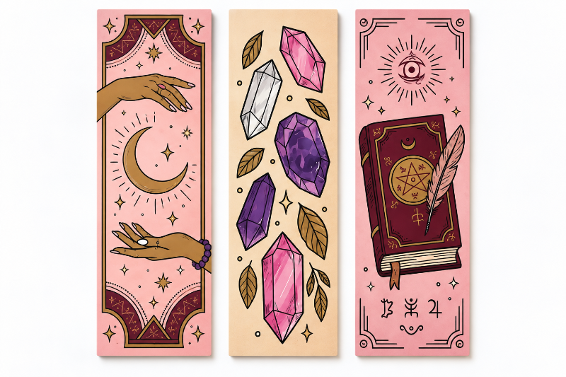 Lot de 3 marque-pages : magic