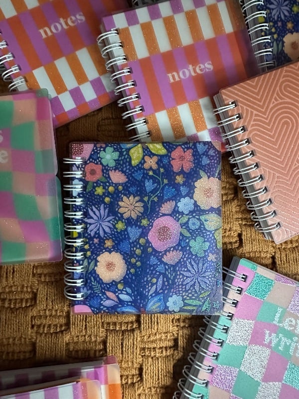 Mini carnet de notes bleu