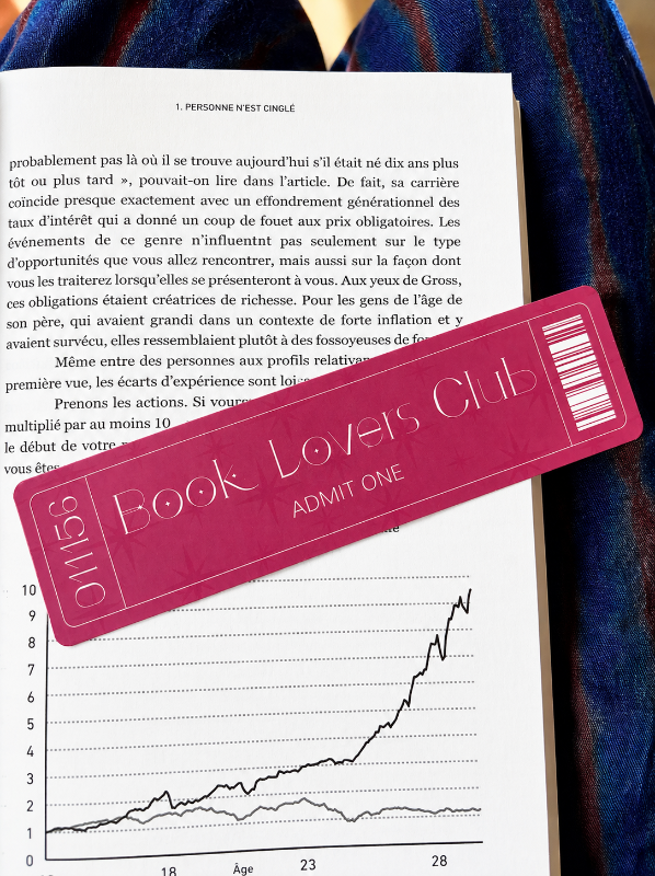 Marque page : book lover club pink