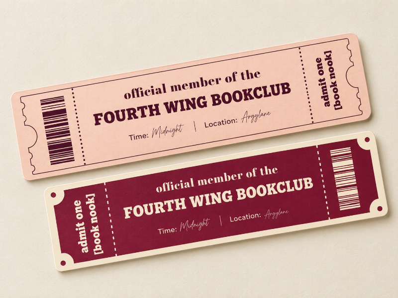 Lot de deux marques pages fourth wing
