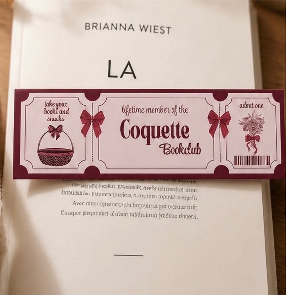 Pink bookmark : Coquette Bookclub