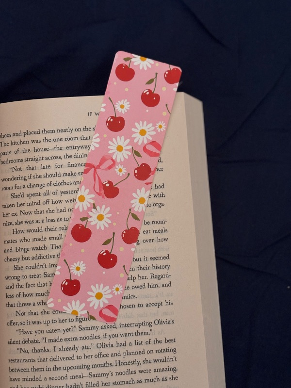 Marque page cerise