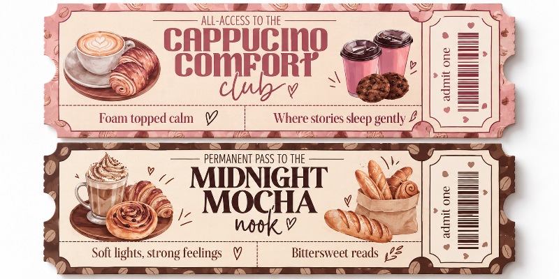 Lot de 2 marque-pages : coffee shop