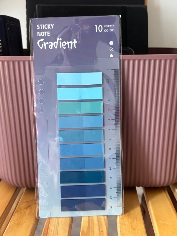Post-it d'annotation bleu clair et nuit