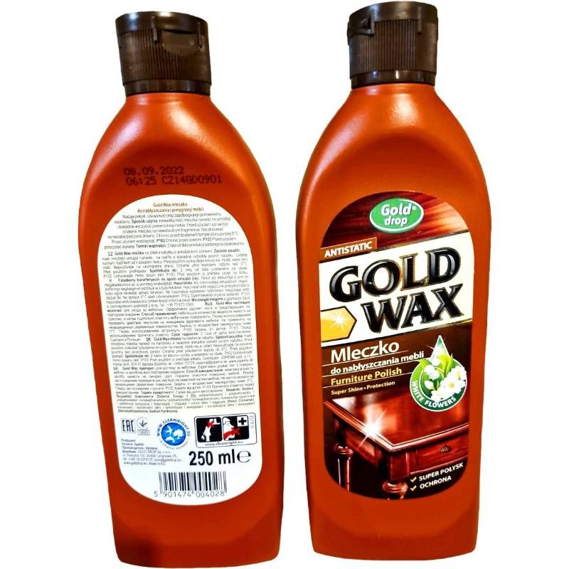 Поліроль для меблів універсальний молочко Gold Wax 250мл