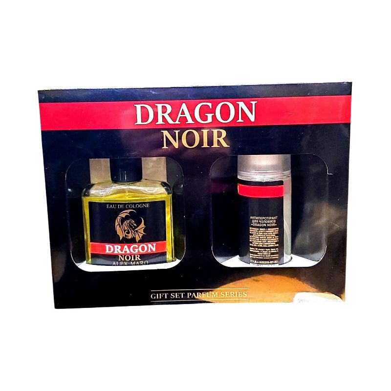 Набір подарунковий Dragon Noir (Одеколон 100мл + Антиперспірант 120мл) чоловічий