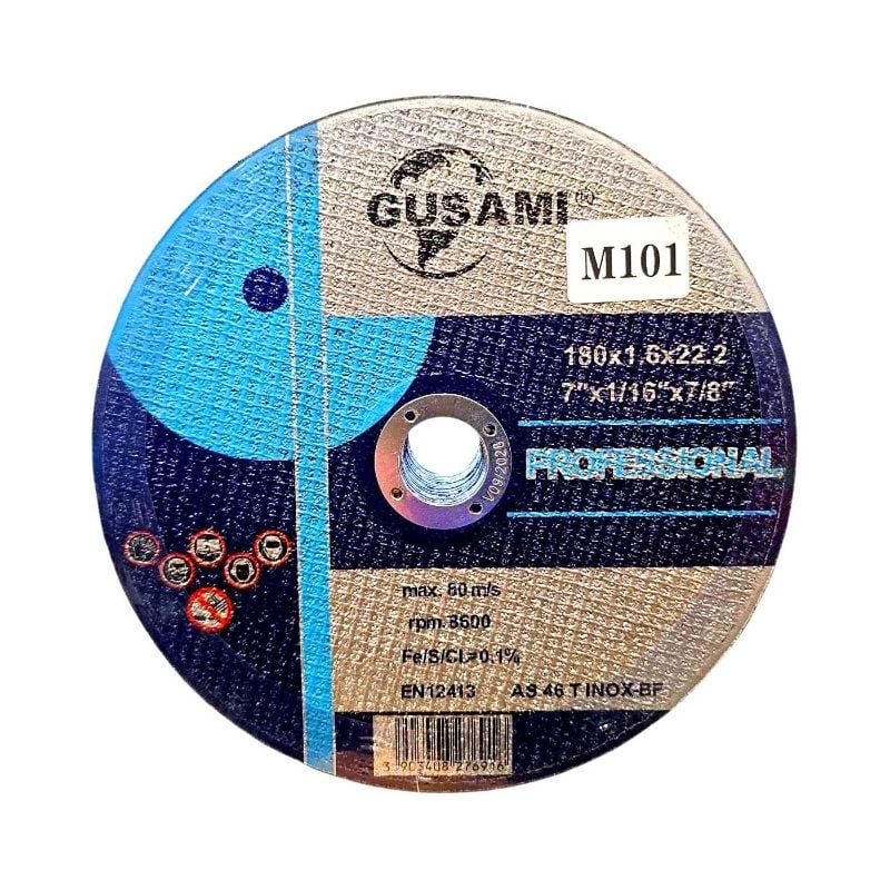 Круг відрізний по металу GUSAMI 180мм (M101) (180х1,6х22,2)мм (25шт/уп)