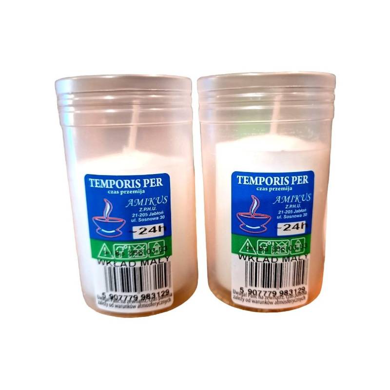 Свічка парафінова Amikus запас вклад для лампадки 24год малий