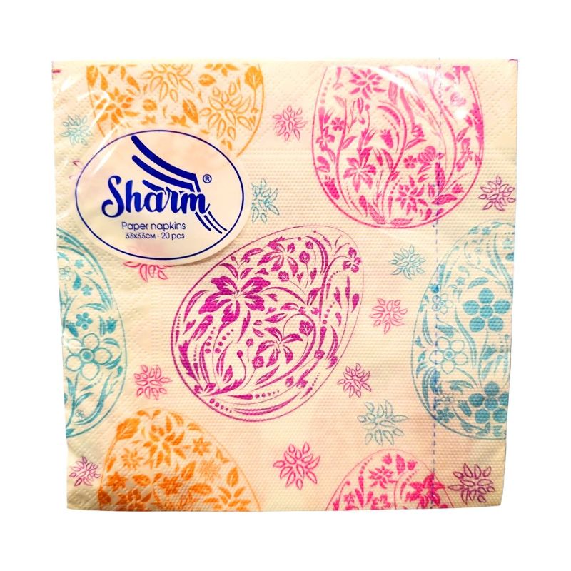 Серветки столові Sharm Великодні #2 (33х33)см (20шт/уп) 2 шари