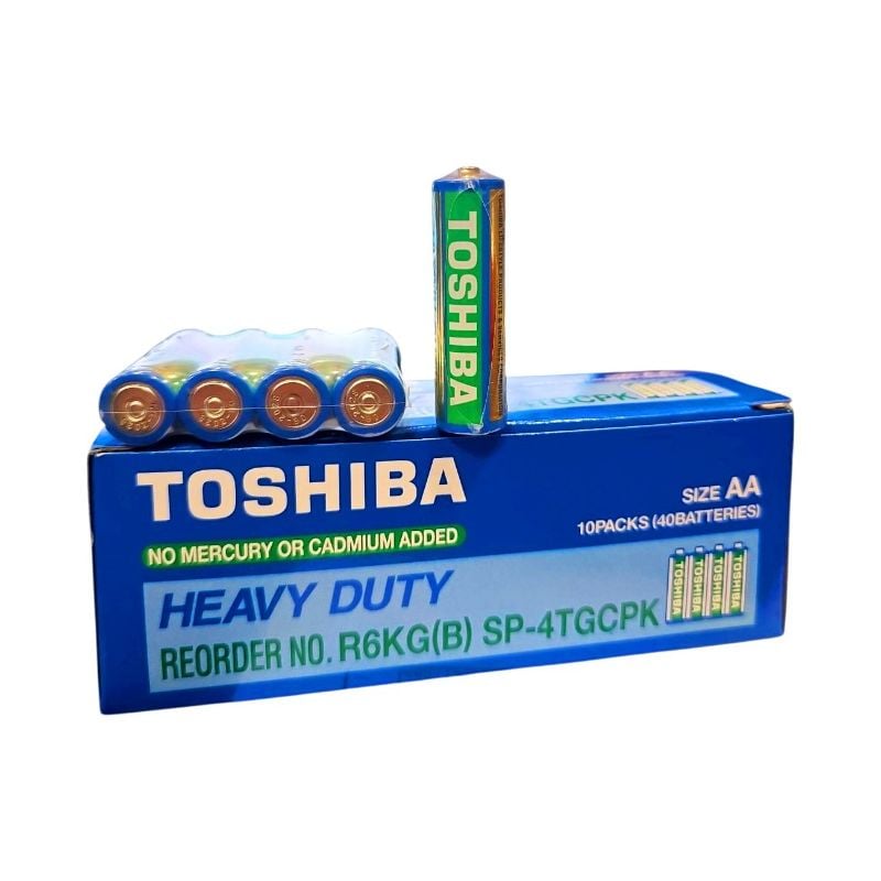 Батарейка пальчик Toshiba AA/R6 1.5V сольова (40шт/уп)