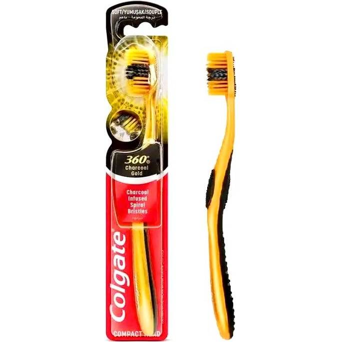 Зубна щітка Colgate 360 Charcoal Gold Medium середня