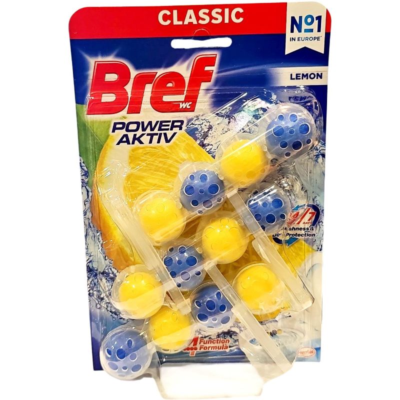 Блоки туалетні для унітазу Bref Power Activ (3шт/уп) Лимон