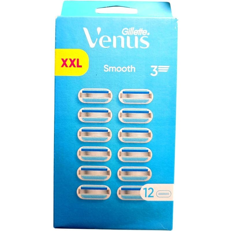 Змінні касети для гоління 3 леза Gillette Venus Smooth (12шт/уп)