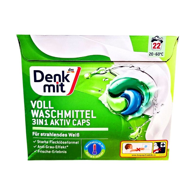 Капсули для прання Denk Mit Voll (22шт/уп) для Білого