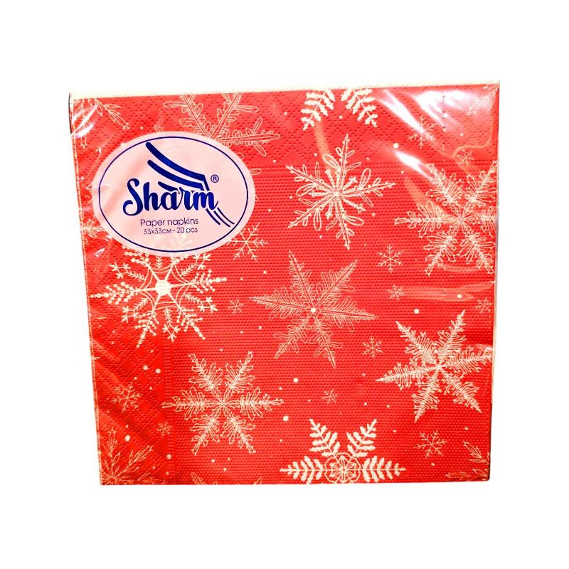 Серветки столові Sharm Новорічні #6 (33х33)см (20шт/уп) 2 шари