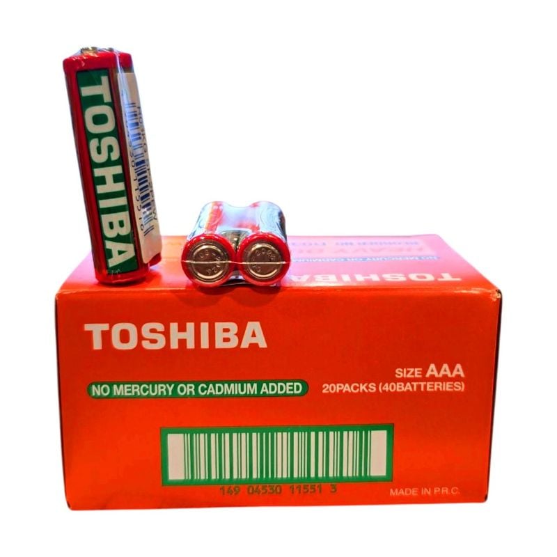 Батарейка мініпальчик Toshiba AAA/R03 1.5V сольова (40шт/уп) Оранжева