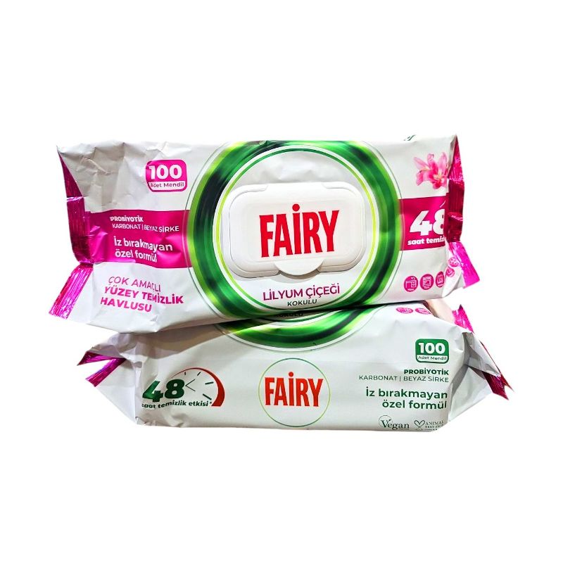 Ганчірка серветка волога для прибирання Fairy Лілія (100шт/уп)