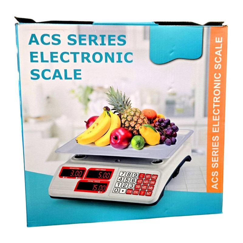 Ваги торгові ACS #1405 40кг з металевими кнопками