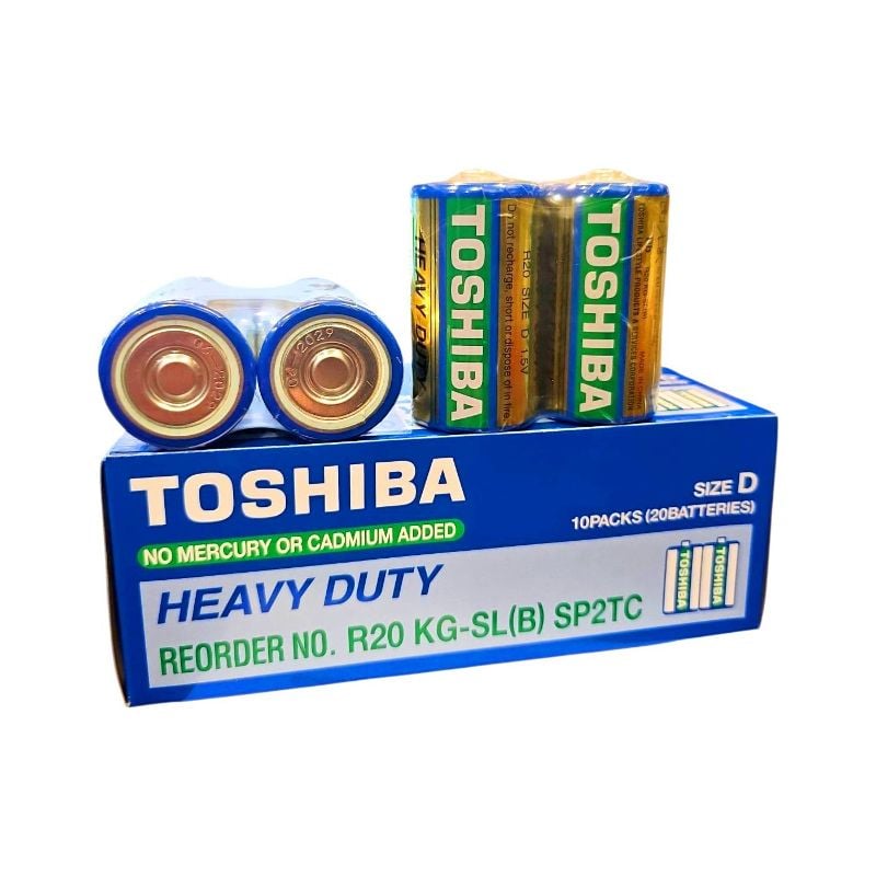 Батарейка бочка Toshiba D/R20 1.5V сольова (20шт/уп)