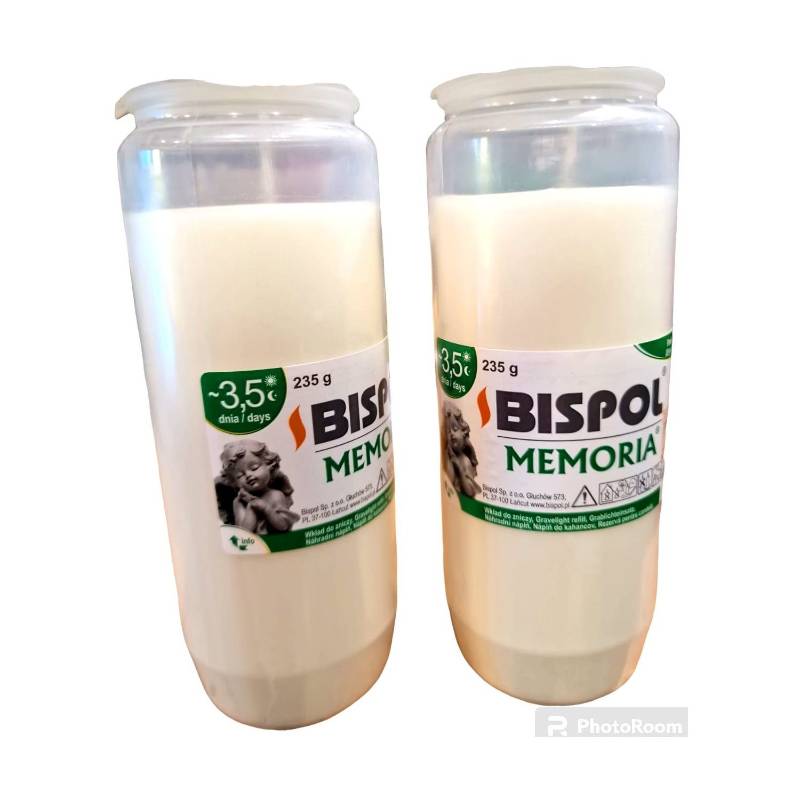 Свічка масляна WO4 Bispol Memoria запас вклад для лампадки 3,5доби