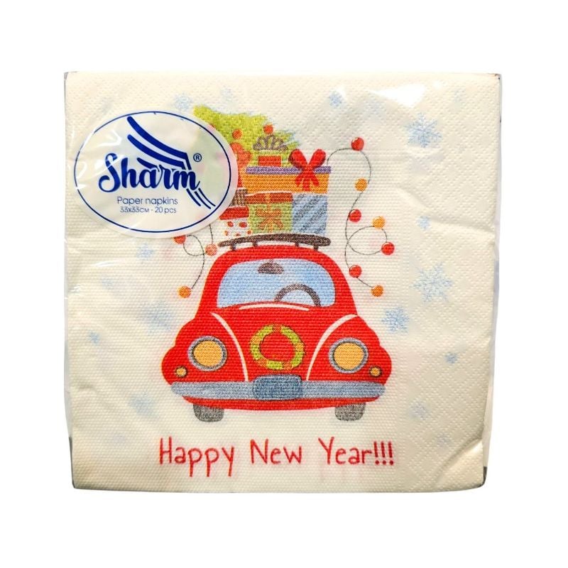 Серветки столові Sharm Новорічні #9 (33х33)см (20шт/уп) 2 шари