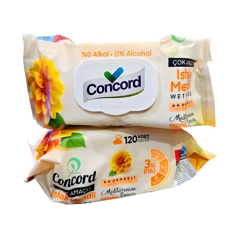 Серветки вологі Concord (120шт/уп) Середземноморський бриз