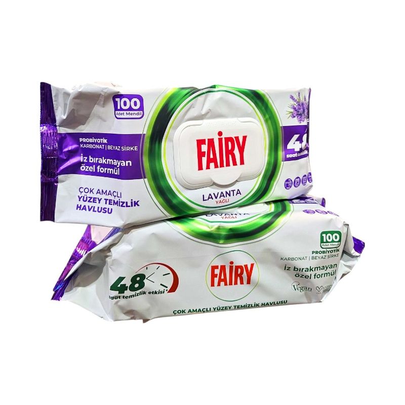 Ганчірка серветка волога для прибирання Fairy Лаванда (100шт/уп)