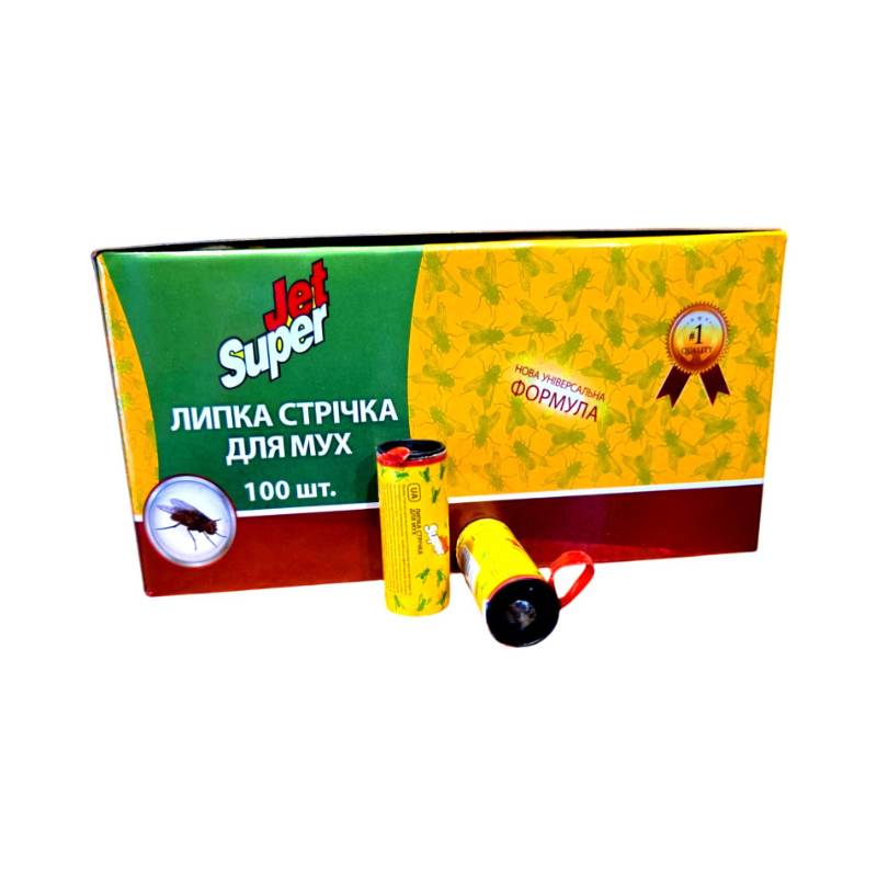 Липка стрічка від мух Super Jet (100шт/уп)