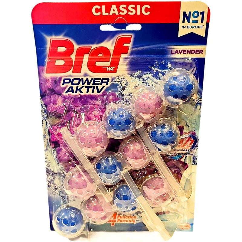 Блоки туалетні для унітазу Bref Power Activ (3шт/уп) Лаванда
