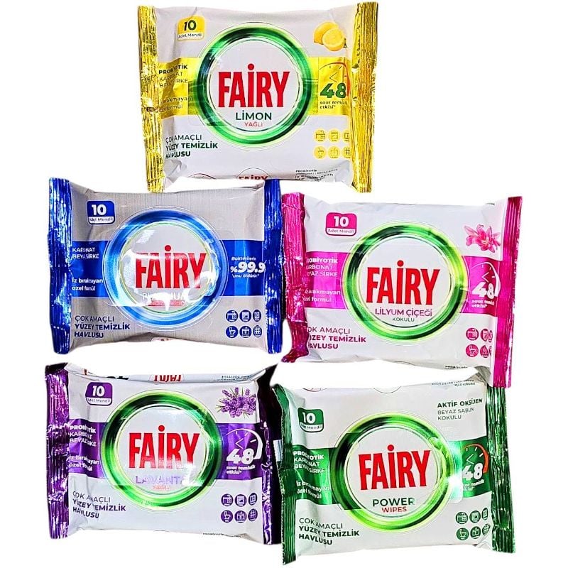 Ганчірка серветка волога для прибирання Fairy (10шт/уп)