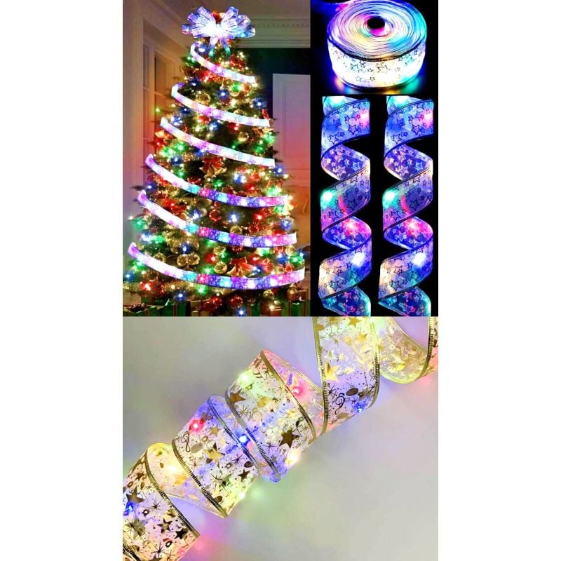 Гірлянда Кольорова стрічка 50 LED 5м (2xAA)