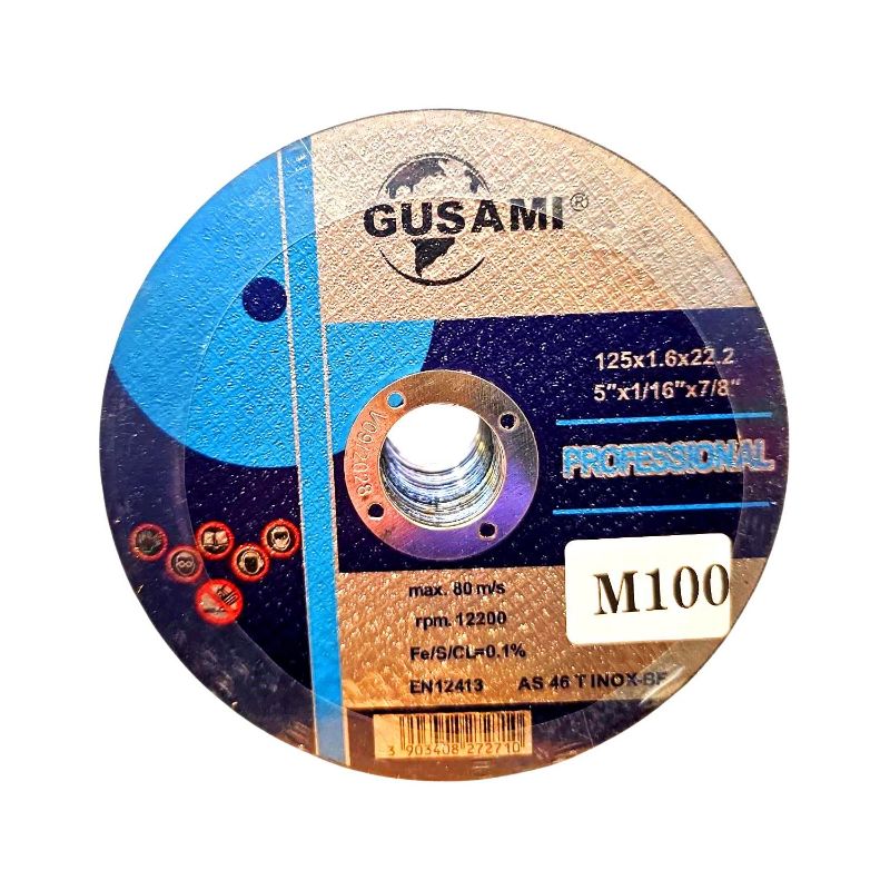 Круг відрізний по металу GUSAMI 125мм (M100) (125х1,6х22,2)мм (25шт/уп)