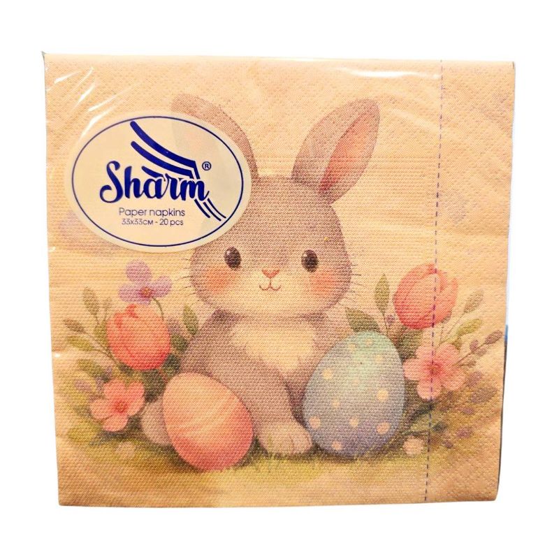 Серветки столові Sharm Великодні #2 (33х33)см (20шт/уп) 2 шари