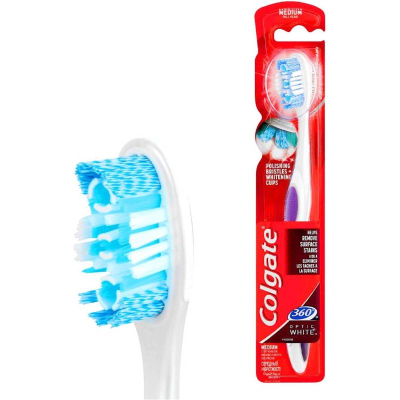 Зубна щітка Colgate 360 Optic White Medium середня