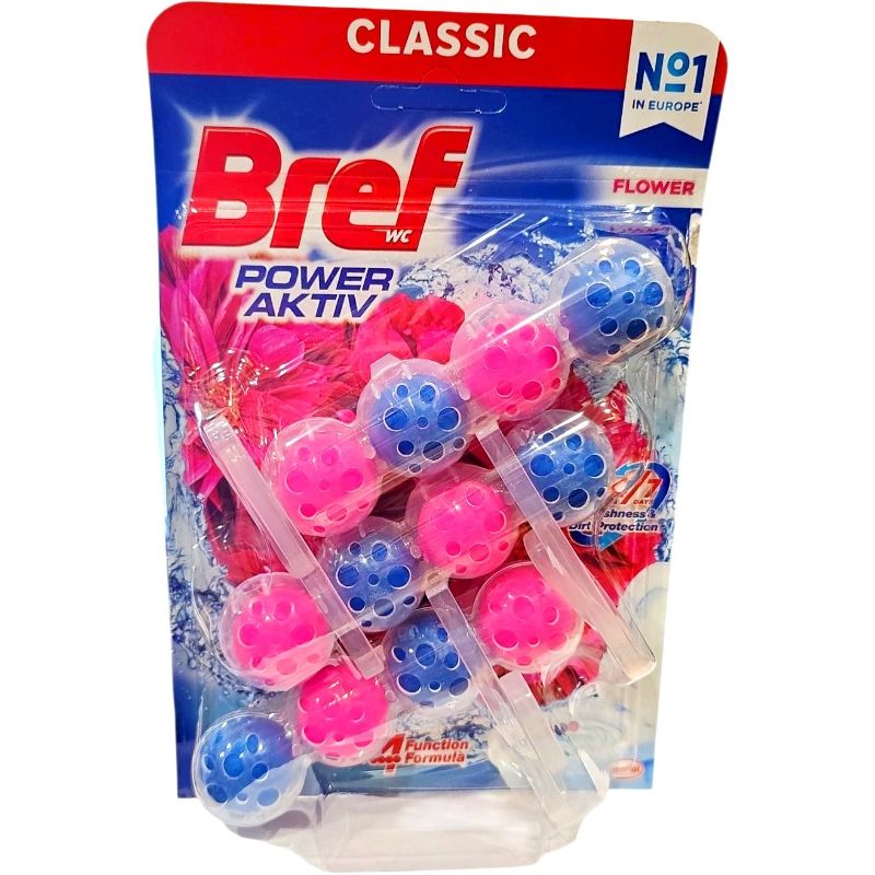 Блоки туалетні для унітазу Bref Power Activ (3шт/уп) Квіти