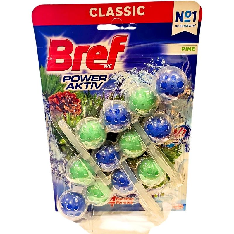 Блоки туалетні для унітазу Bref Power Activ (3шт/уп) Хвоя