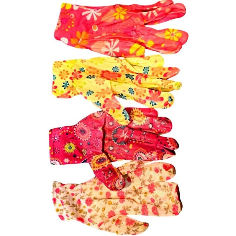 Рукавиці робочі нітрил поліуретан Квіточка